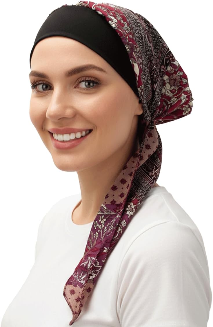 FADACHY Chemo Headwear for Women,Chemo Caps Lightweight for Summer with Head Scarf,Silky Soft Hair Turbans Fashion - Image 2
